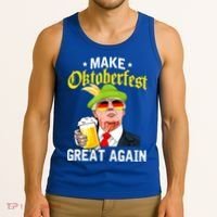 Make Oktoberfest Great Again Funny Trump Drink Beer Mug Tank Top thumb 3