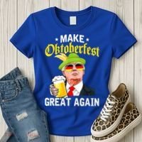Make Oktoberfest Great Again Funny Trump Drink Beer Mug Women's T-Shirt thumb 3