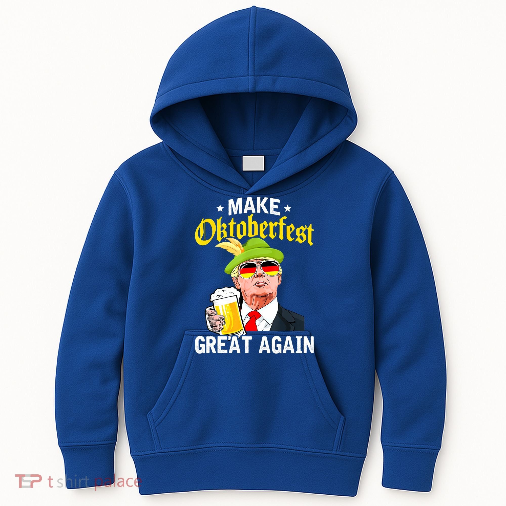 Make Oktoberfest Great Again Funny Trump Drink Beer Mug Kids Hoodie