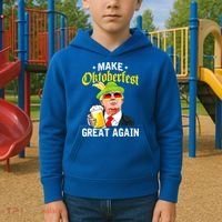 Make Oktoberfest Great Again Funny Trump Drink Beer Mug Kids Hoodie thumb 2