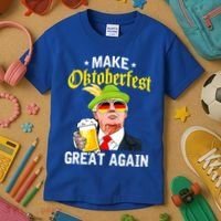 Make Oktoberfest Great Again Funny Trump Drink Beer Mug Kids T-Shirt thumb 3
