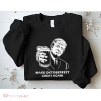 Make Oktoberfest Great Again Funny Trump Drink Beer Festival Sweatshirt thumb 2