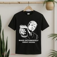 Make Oktoberfest Great Again Funny Trump Drink Beer Festival T-Shirt thumb 2