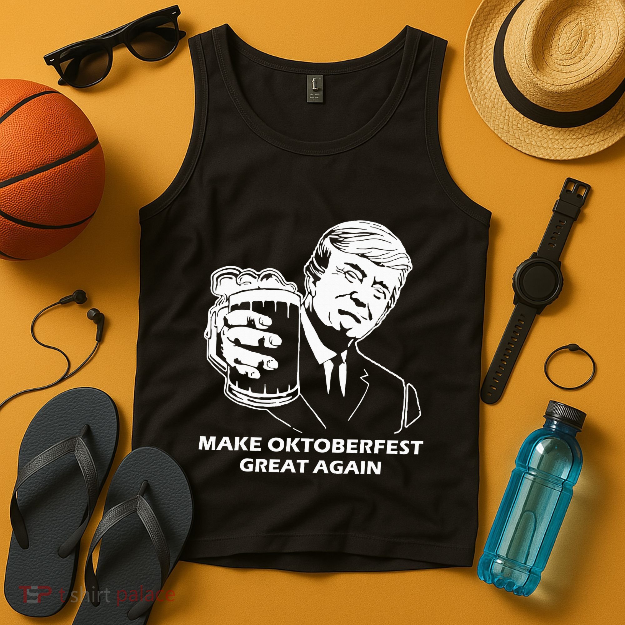 Make Oktoberfest Great Again Funny Trump Drink Beer Festival Tank Top