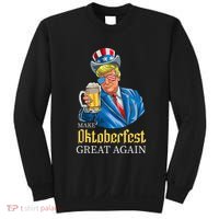 Make Oktoberfest Great Again Funny Trump Drink Beer Festival Sweatshirt thumb 0