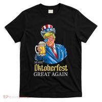 Make Oktoberfest Great Again Funny Trump Drink Beer Festival T-Shirt thumb 0