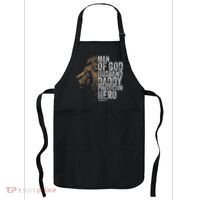 Man Of God Husband Daddy Protector Hero Fathers Gift Dad Apron thumb 0