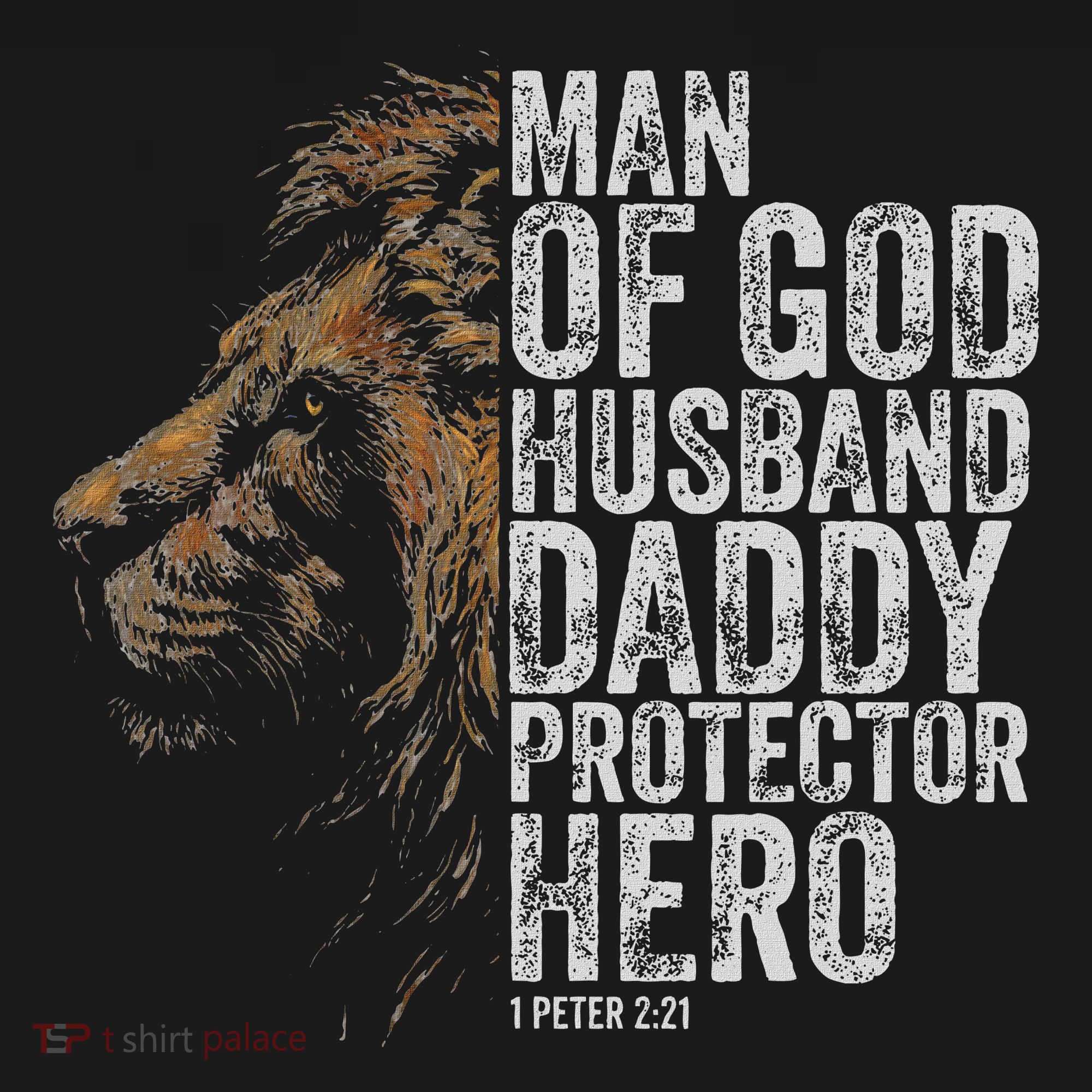 Man Of God Husband Daddy Protector Hero Fathers Gift Dad T-Shirt