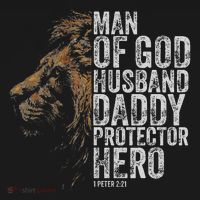 Man Of God Husband Daddy Protector Hero Fathers Gift Dad Women's Hoodie thumb 2