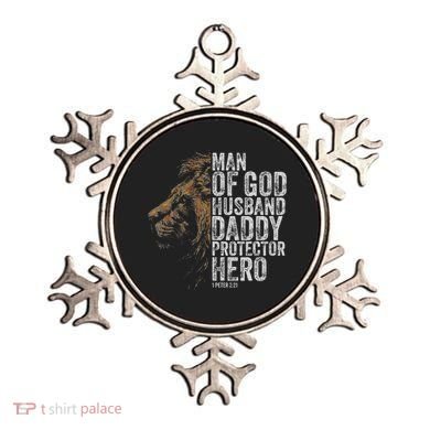 Man Of God Husband Daddy Protector Hero Fathers Gift Dad Ornament