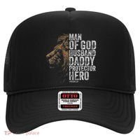 Man Of God Husband Daddy Protector Hero Fathers Gift Dad Hat thumb 0