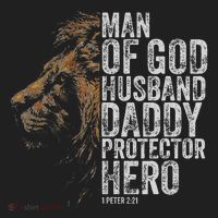 Man Of God Husband Daddy Protector Hero Fathers Gift Dad Hat thumb 2
