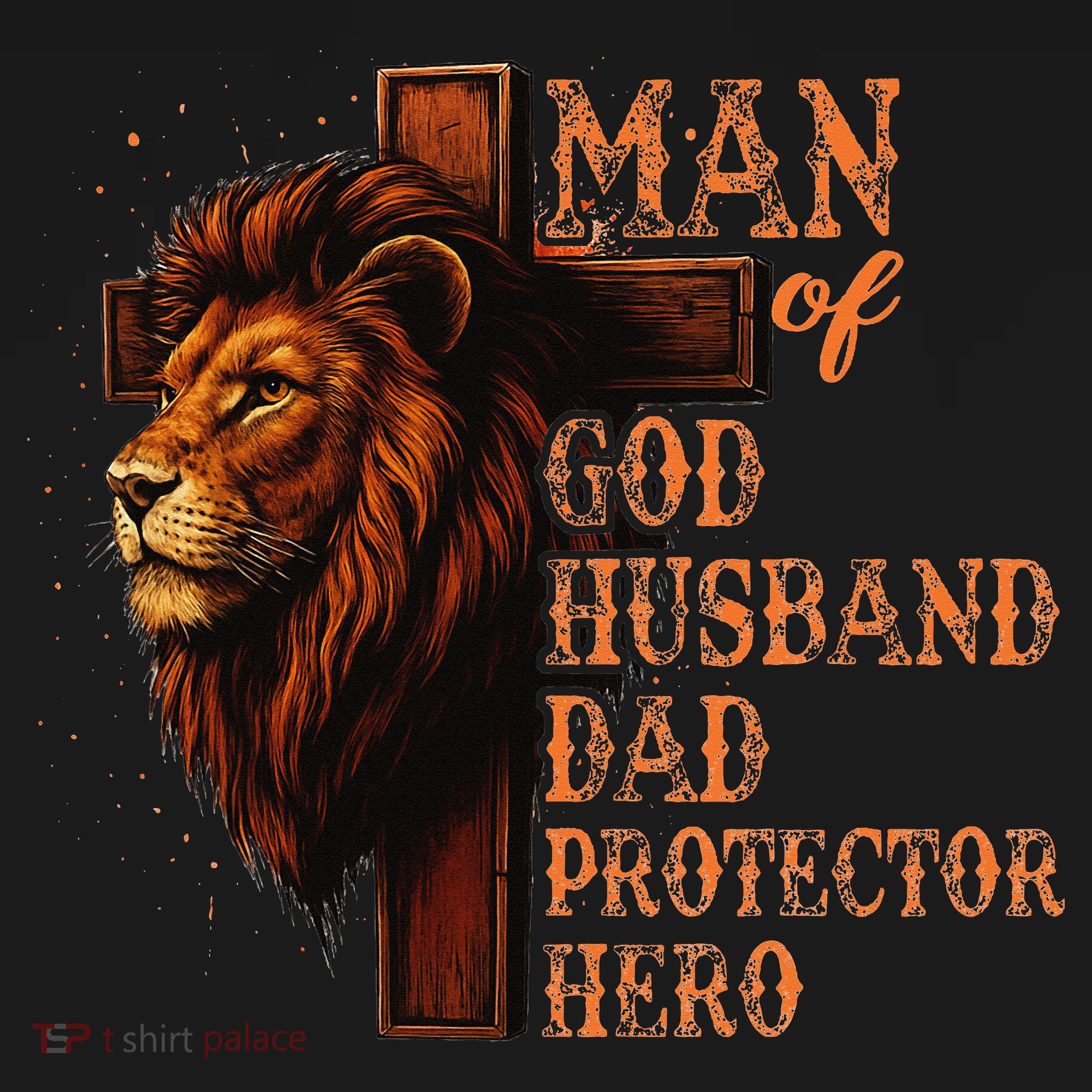 Man Of God Husband Daddy Protector Hero Lion Fathers Day Doggie Tank