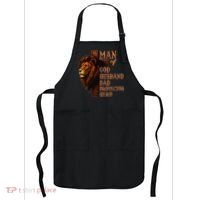 Man Of God Husband Daddy Protector Hero Lion Fathers Day Apron thumb 0