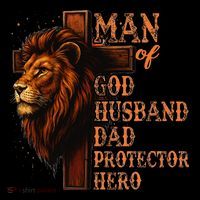 Man Of God Husband Daddy Protector Hero Lion Fathers Day Coffee Mug thumb 5