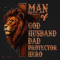 Man Of God Husband Daddy Protector Hero Lion Fathers Day Pajama Set thumb 2