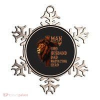 Man Of God Husband Daddy Protector Hero Lion Fathers Day Ornament thumb 0