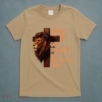Man Of God Husband Daddy Protector Hero Lion Fathers Day T-Shirt thumb 5