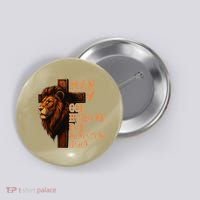 Man Of God Husband Daddy Protector Hero Lion Fathers Day Button thumb 0