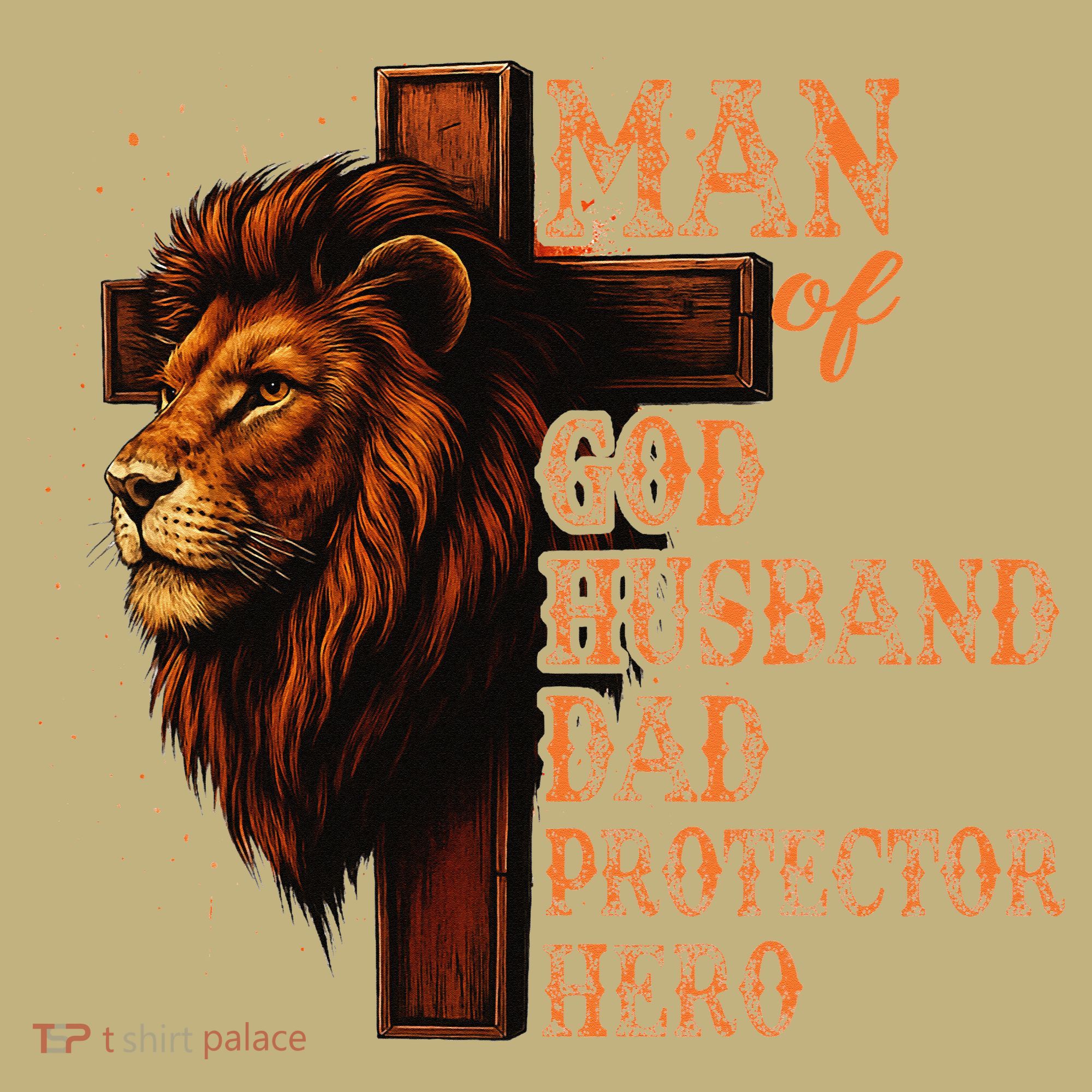 Man Of God Husband Daddy Protector Hero Lion Fathers Day Mousepad