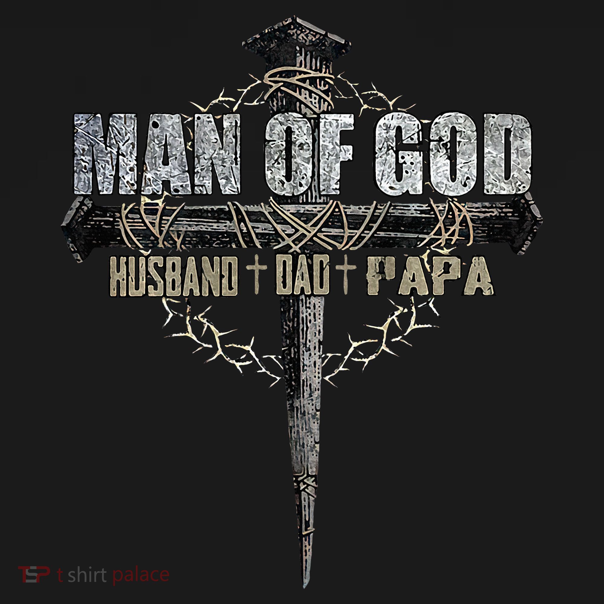 Man Of God Husband Dad Papa Christian Cross FatherS Day Women's Hoodie