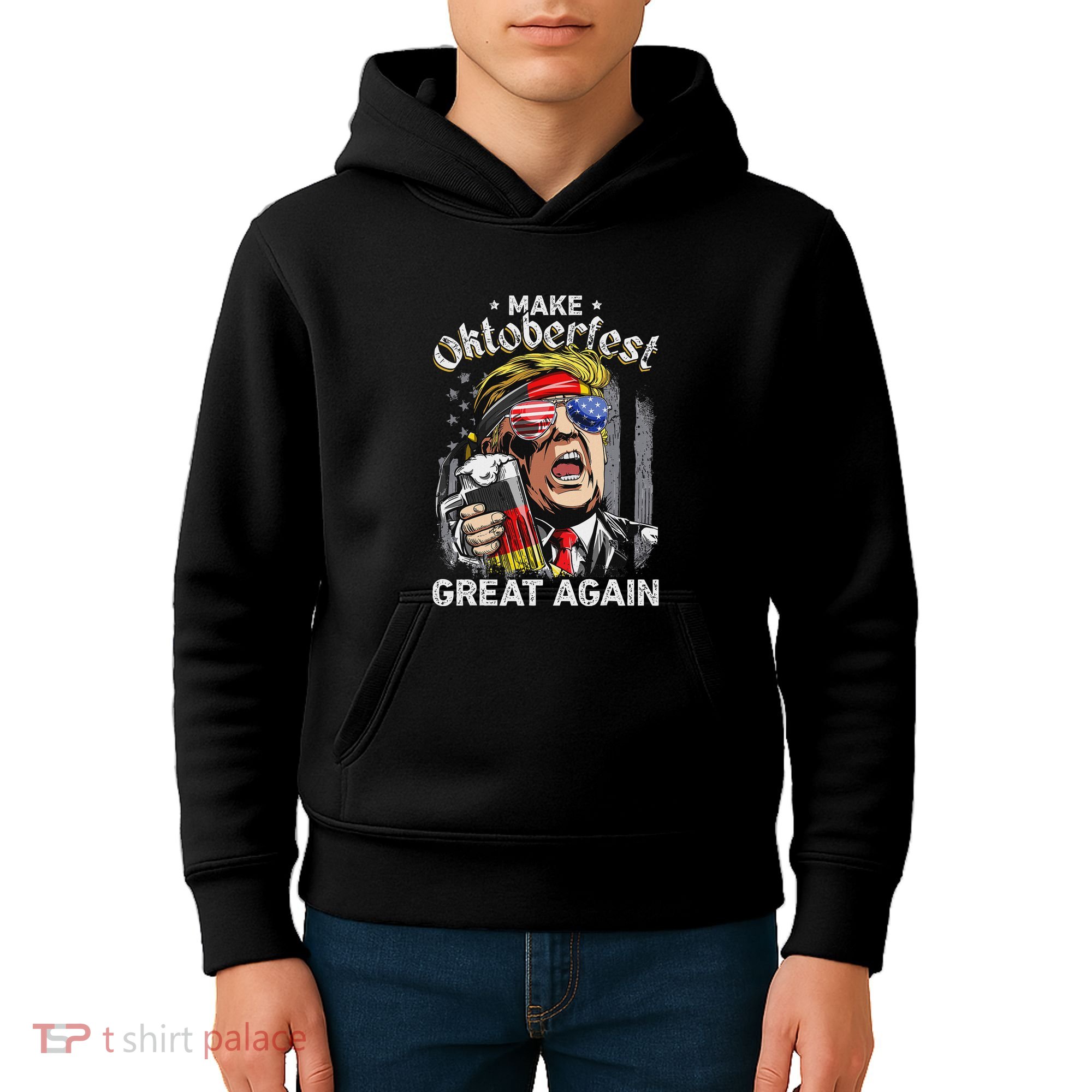 Make Oktoberfest Great Again Trump Kids Hoodie