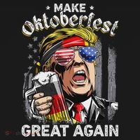 Make Oktoberfest Great Again Trump Kids Long Sleeve Shirt thumb 2