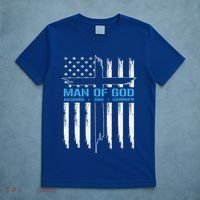 Man Of God Cross American Flag Jesus Christian T-Shirt thumb 5