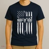 Man Of God Husband Dad Grandpa Funny T-Shirt thumb 3
