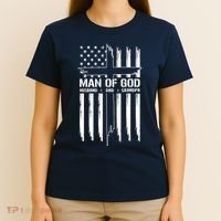 Man Of God Husband Dad Grandpa Funny T-Shirt thumb 4