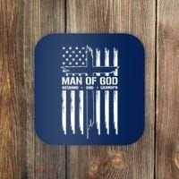 Man Of God Husband Dad Grandpa Funny Coaster thumb 0