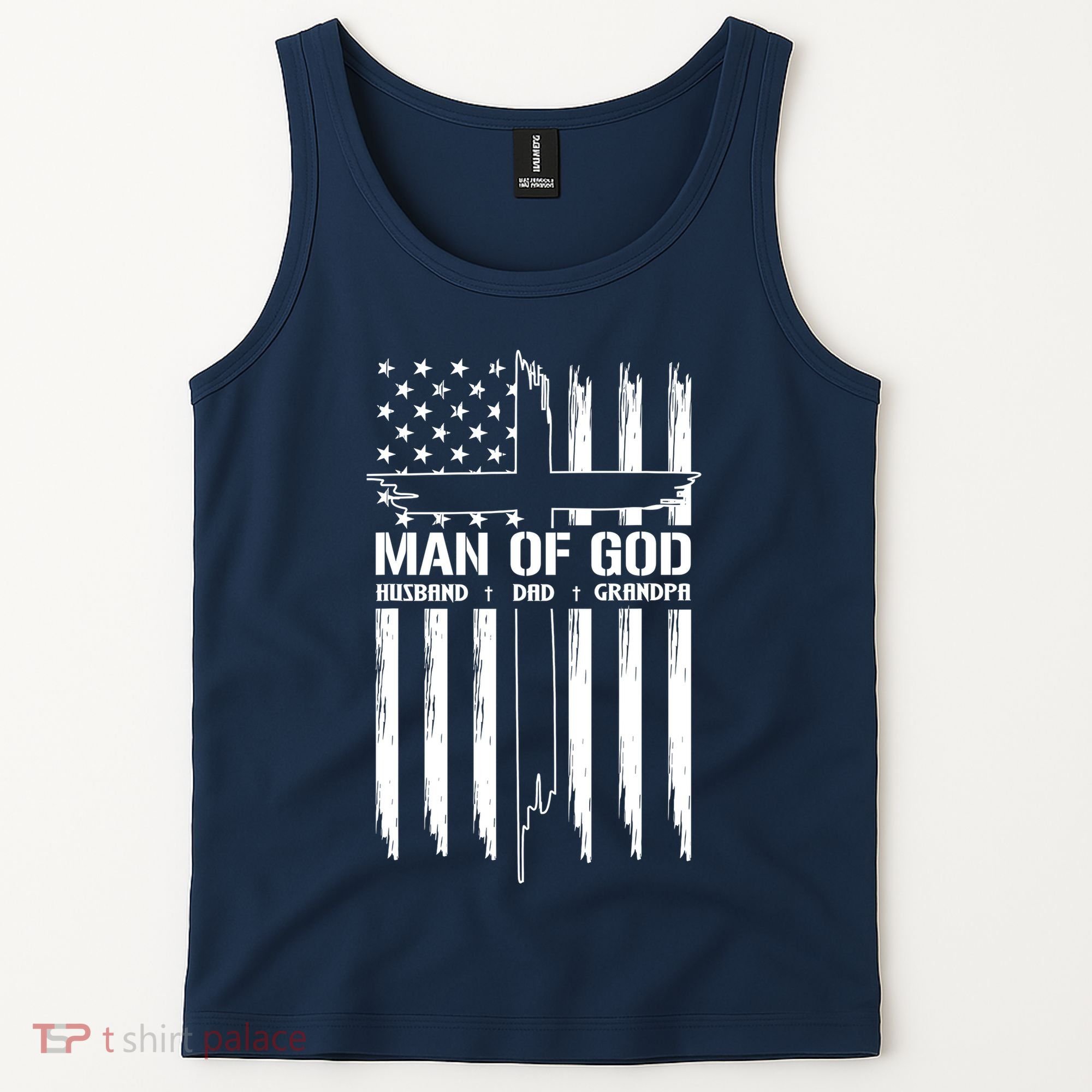 Man Of God Husband Dad Grandpa Funny Tank Top