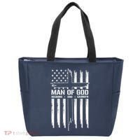 Man Of God Husband Dad Grandpa Funny Tote Bag thumb 0