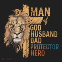 Man Of God Husband Daddy Protector Hero Lion FatherS Day Women's Sweatshirt thumb 2