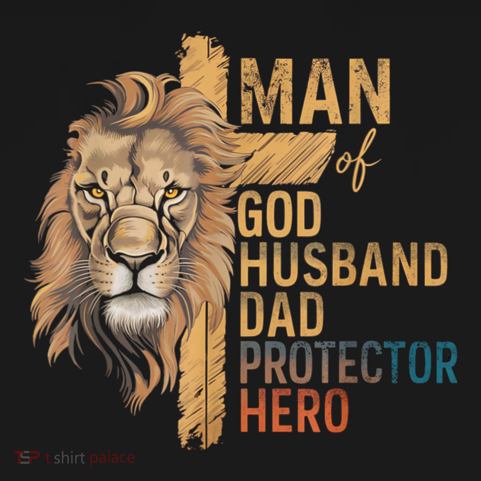 Man Of God Husband Daddy Protector Hero Lion FatherS Day Mousepad
