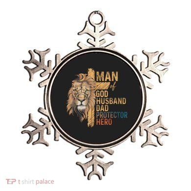 Man Of God Husband Daddy Protector Hero Lion FatherS Day Ornament