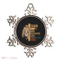Man Of God Husband Daddy Protector Hero Lion FatherS Day Ornament thumb 0