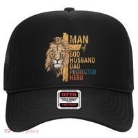 Man Of God Husband Daddy Protector Hero Lion FatherS Day Hat thumb 0