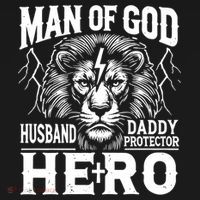 Man Of God Husband Daddy Protector Hero Dad Father's Day Coaster thumb 2