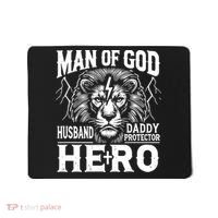 Man Of God Husband Daddy Protector Hero Dad Father's Day Mousepad thumb 0