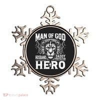 Man Of God Husband Daddy Protector Hero Dad Father's Day Ornament thumb 0