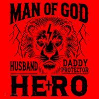 Man Of God Husband Daddy Protector Hero Dad Father's Day Santa Hat thumb 1