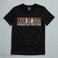 Man Of God Husband Dad Protector Christian Dad Father's Day T-Shirt thumb 5