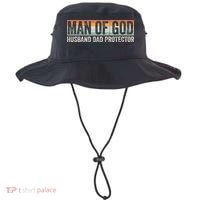 Man Of God Husband Dad Protector Christian Dad Father's Day Bucket Hat thumb 0