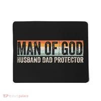 Man Of God Husband Dad Protector Christian Dad Father's Day Mousepad thumb 0