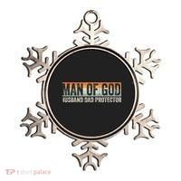 Man Of God Husband Dad Protector Christian Dad Father's Day Ornament thumb 0