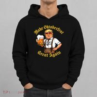 Make Oktoberfest Great Again Funny Trump Drink Beer Prost Hoodie thumb 0