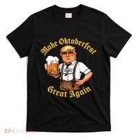 Make Oktoberfest Great Again Funny Trump Drink Beer Prost T-Shirt thumb 0