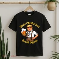 Make Oktoberfest Great Again Funny Trump Drink Beer Prost T-Shirt thumb 2