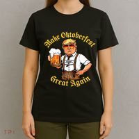 Make Oktoberfest Great Again Funny Trump Drink Beer Prost T-Shirt thumb 4